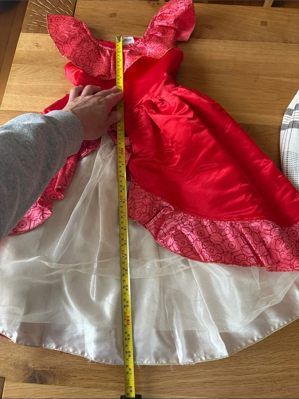 Disney Elena of Avalor Red and Pink Floral Ruffle Costume Dress